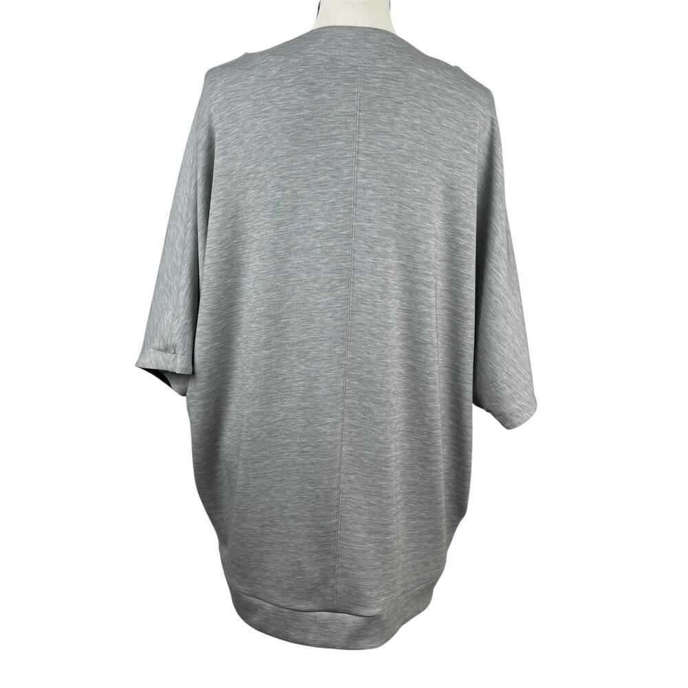 White House Black Market WKND Open Front Cardigan One Size Gray Short Sleeve - Picture 6 of 12